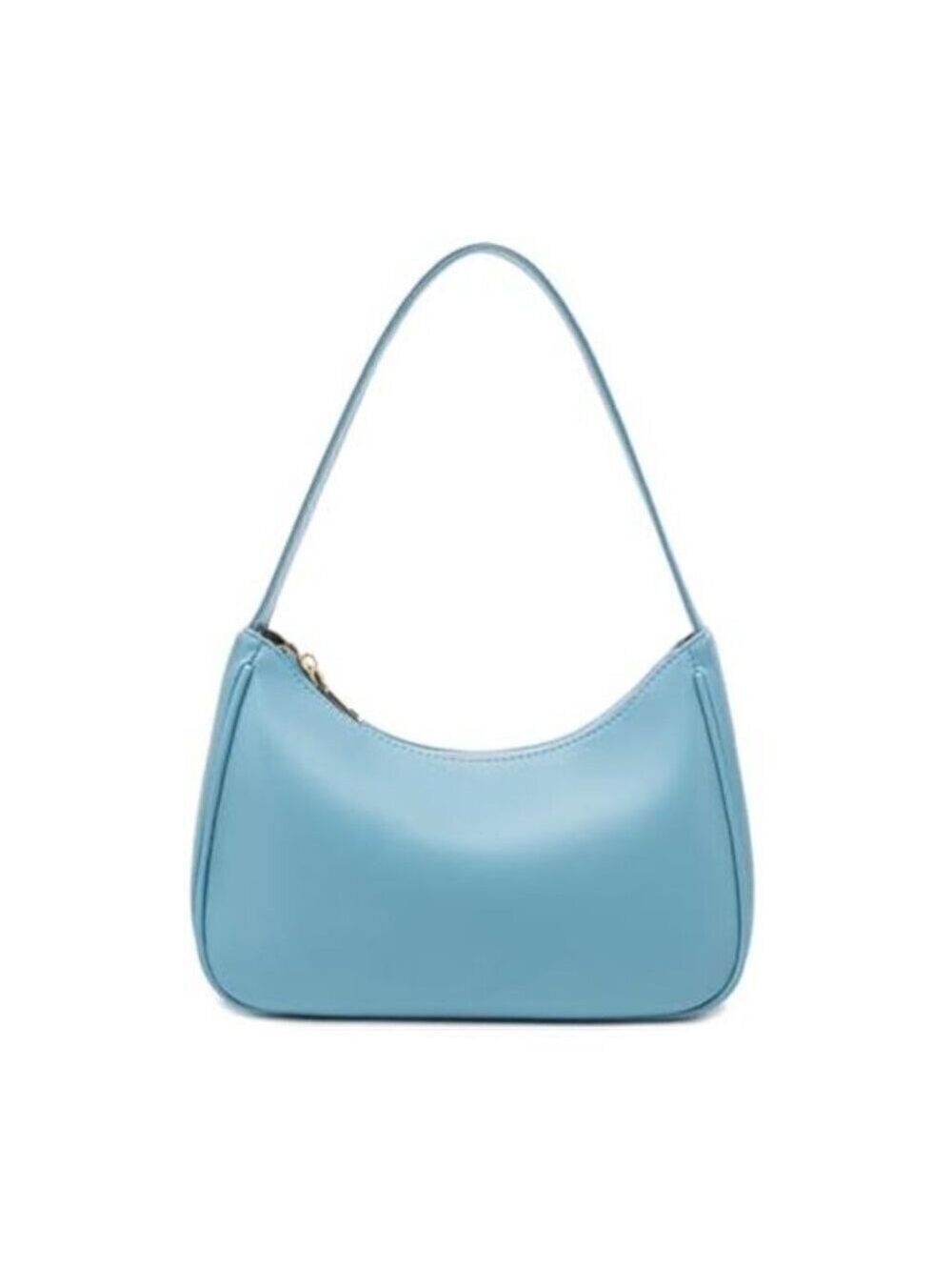 Light Blue Hobo Bag Mini Vegan Leather Shoulder Purse